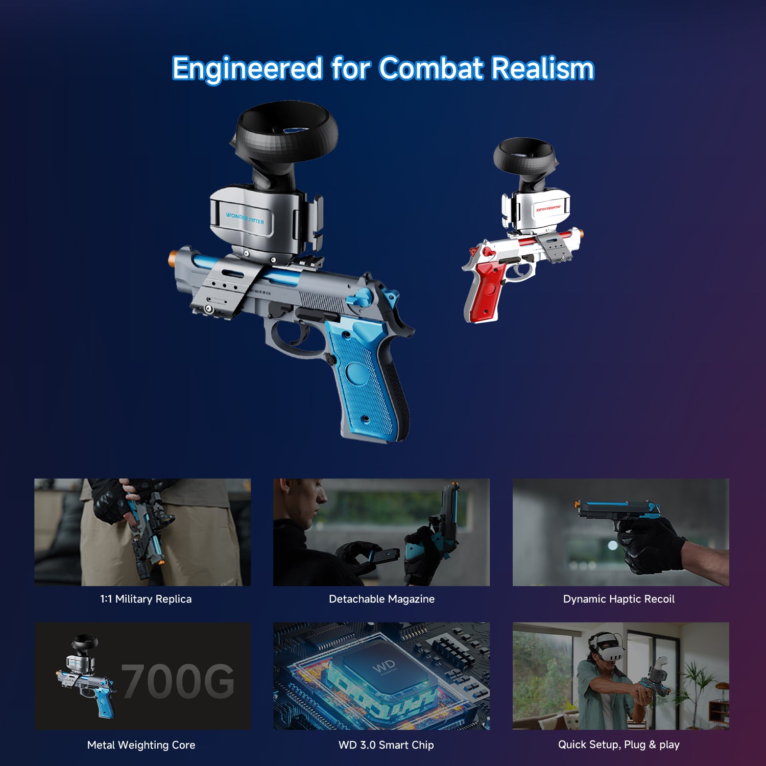 M9 Smart VR Controller | Système de déclenchement à double mode pour jeux VR et grand écran