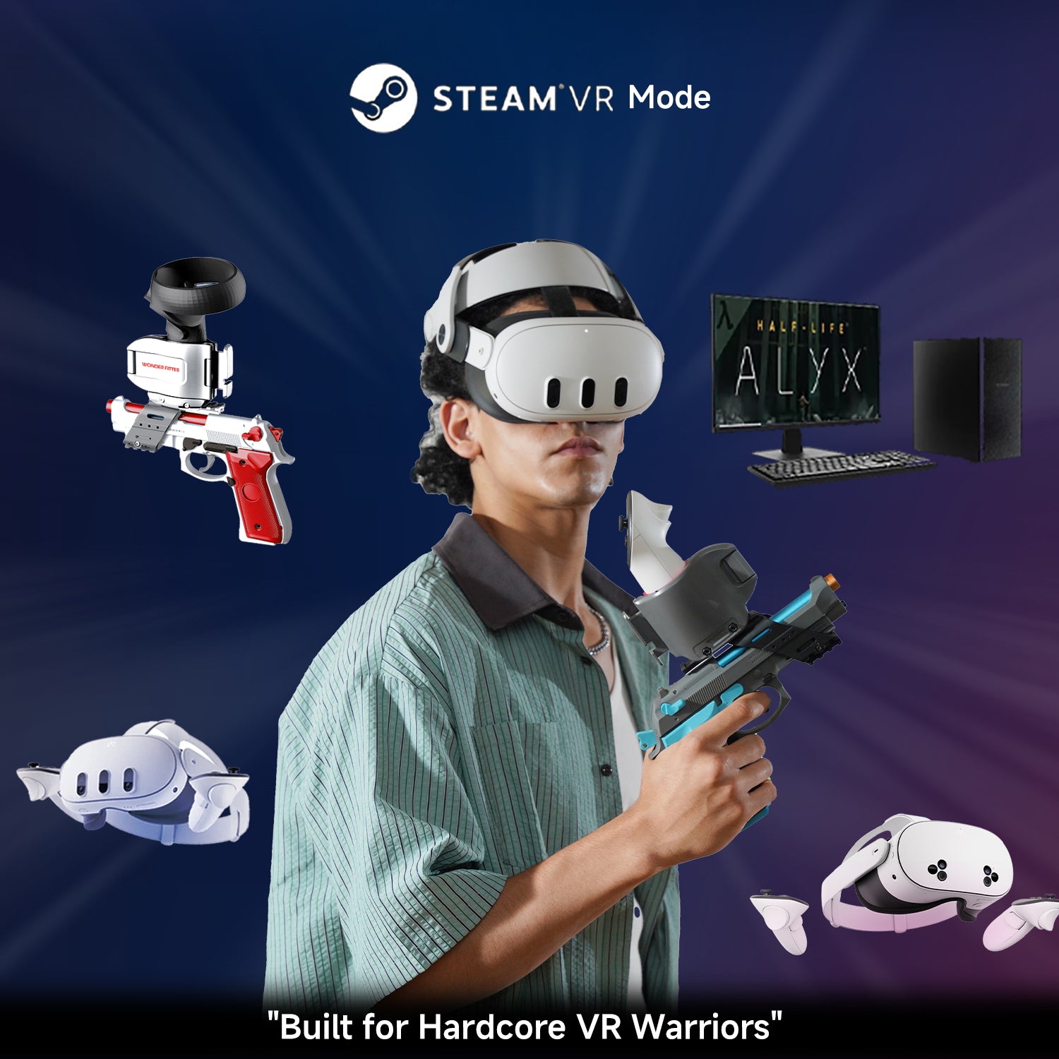 M9 Smart VR Controller | Système de déclenchement à double mode pour jeux VR et grand écran