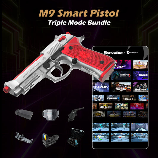 Pistolet intelligent M9 | Recul réaliste, entraînement tactique immersif où que vous soyez | VR · Grand écran · Mode mobile triple