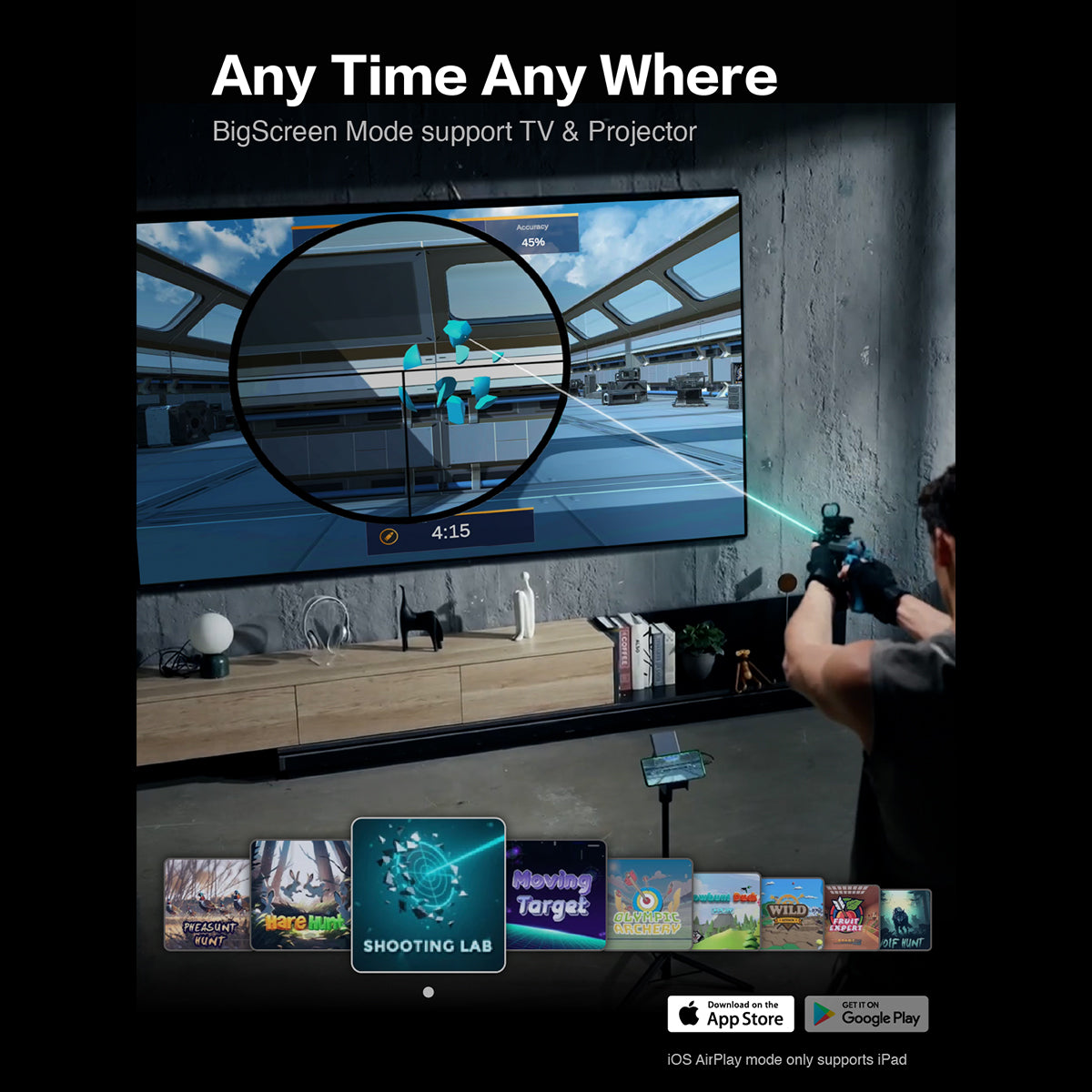 Pistolet intelligent M9 | Entraînez-vous au tir à domicile | VR · Double mode grand écran