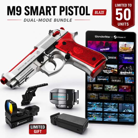 M9 Smart Pistol | Train Your Shooting Skills at Home | Tactical Recoil Trainer (Blaze) Wonderfitter