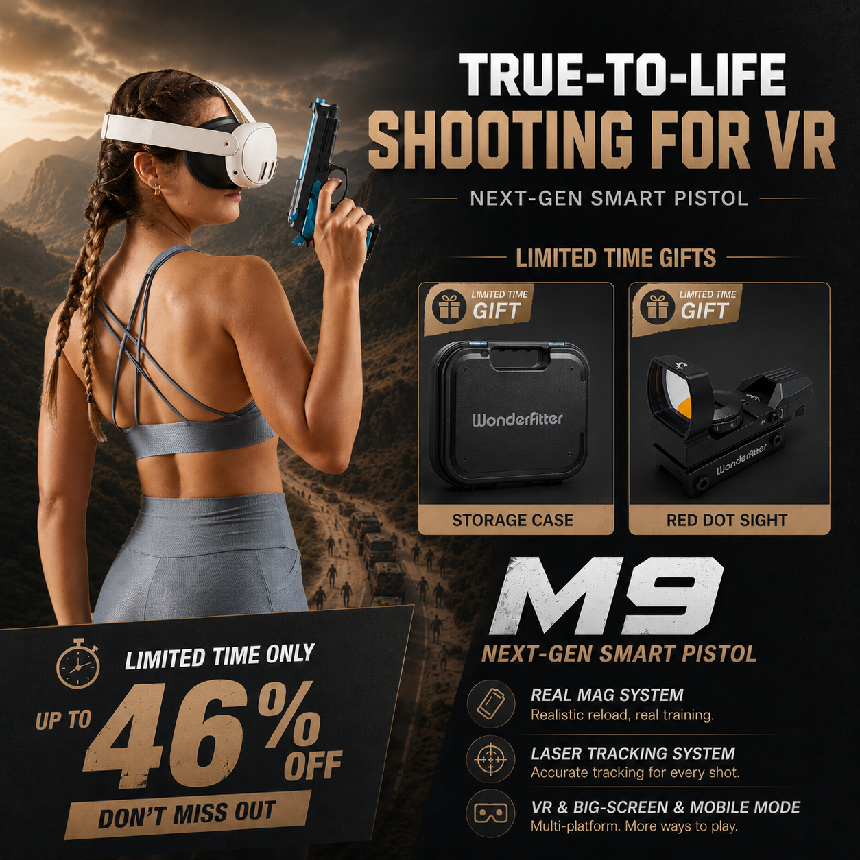 M9 Smart Pistol Kit | Free Case & Red Dot Sight Included