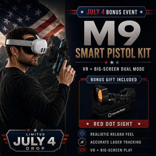 M9 Smart Pistol Kit | VR & Big-Screen Dual Mode with Free Red Dot Sight Wonderfitter