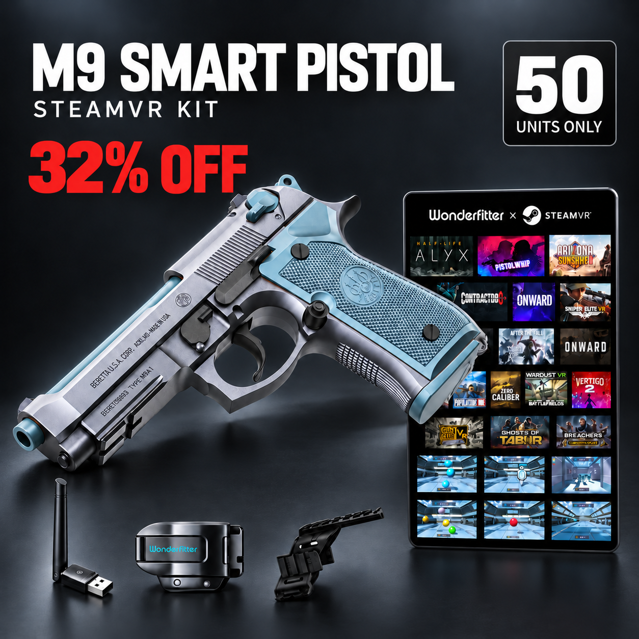 M9 Smart Pistol | VR & Big-Screen Dual Mode Wonderfitter